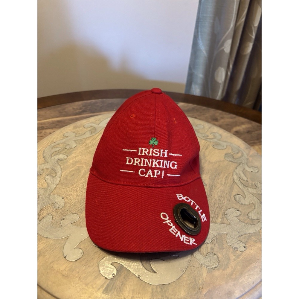 Irish Drinking Cap Red Bottle Opener Adjustable‎